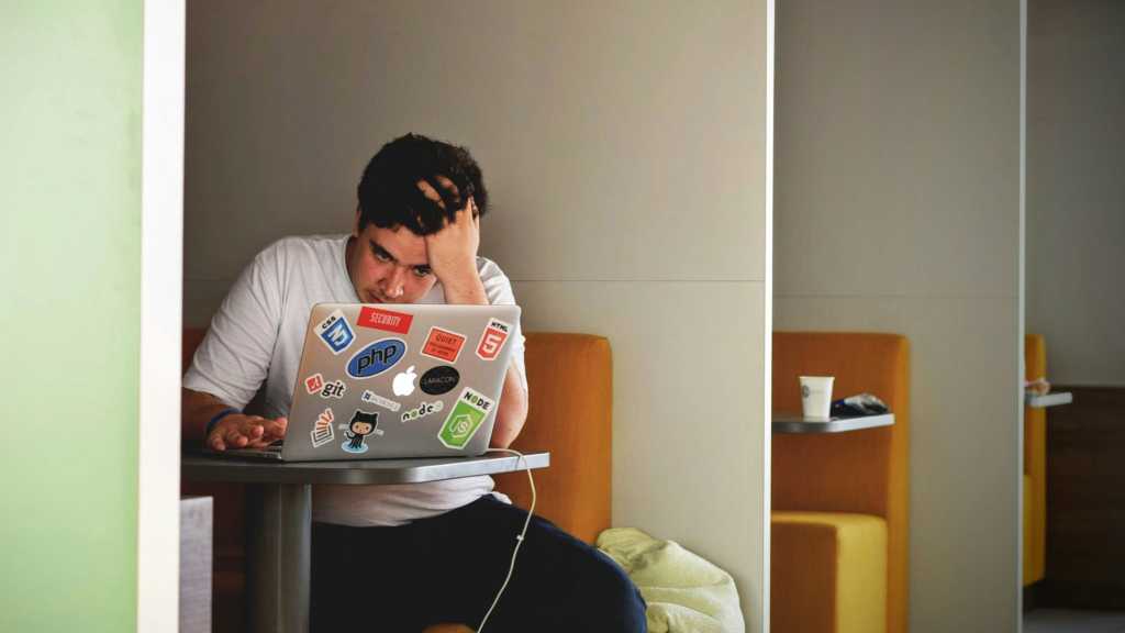 Frustrated IT worker