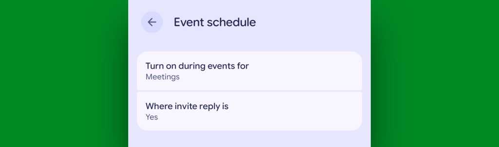 Android Modes: Event schedule