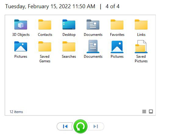 recovering items via windows file history